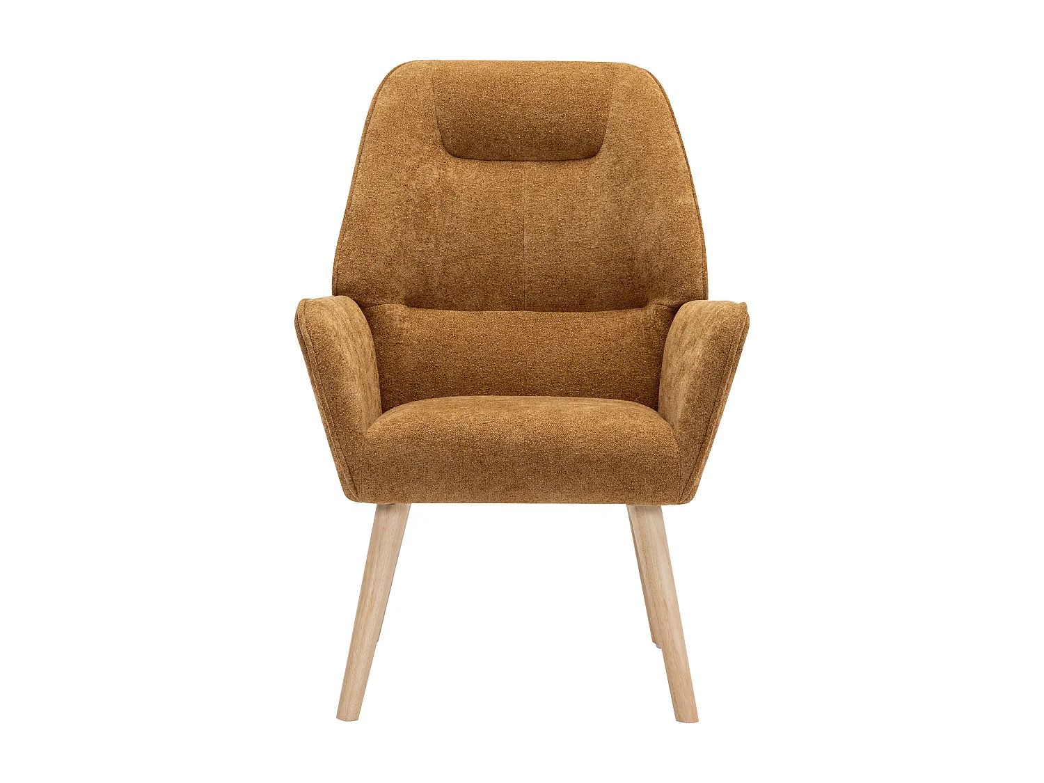 Fauteuil en tissu camel OSIMO