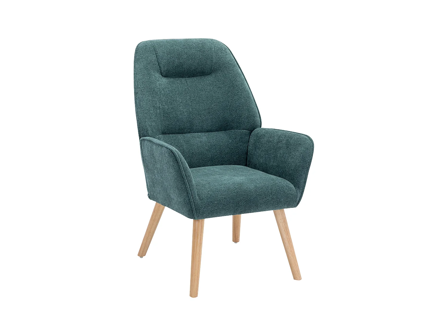 Sillón de tela azul pato OSIMO