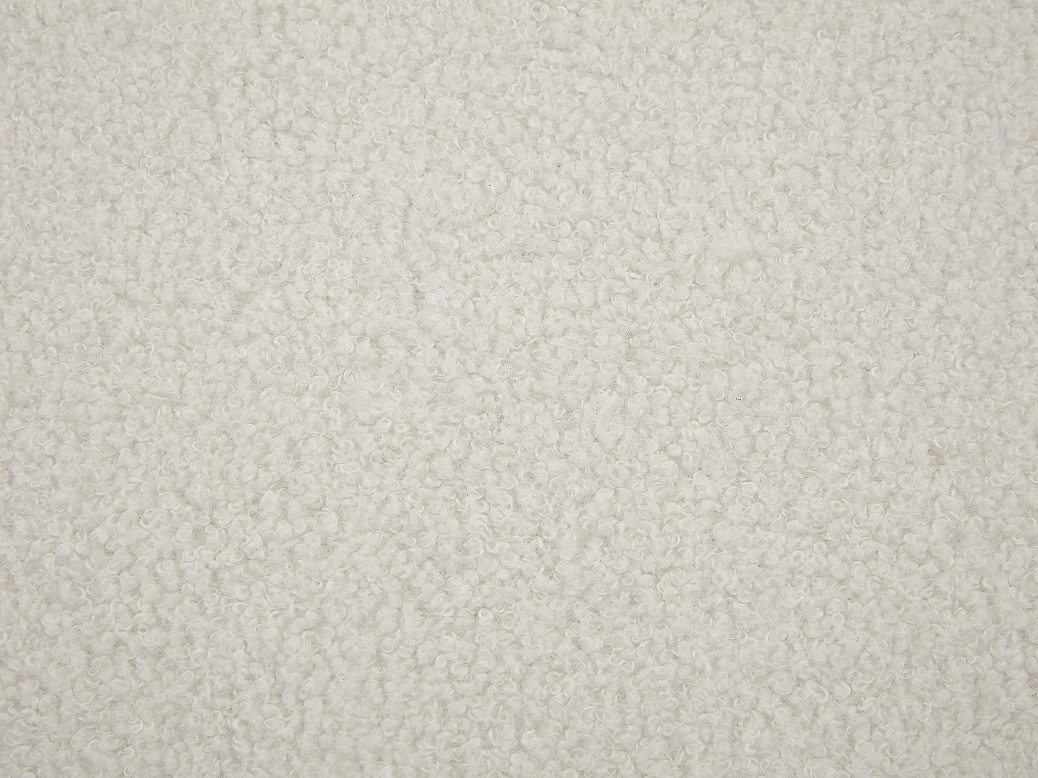 Svängbar snäckfåtölj i vit bouclé-tyg COSSATO