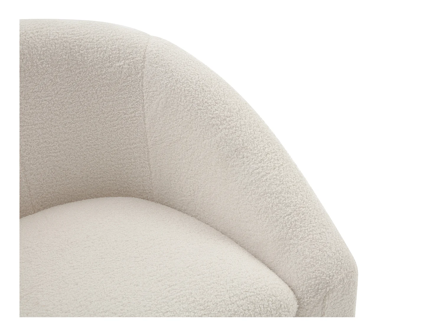 Sessel - Bouclé-Stoff - Weiß - OSSANA