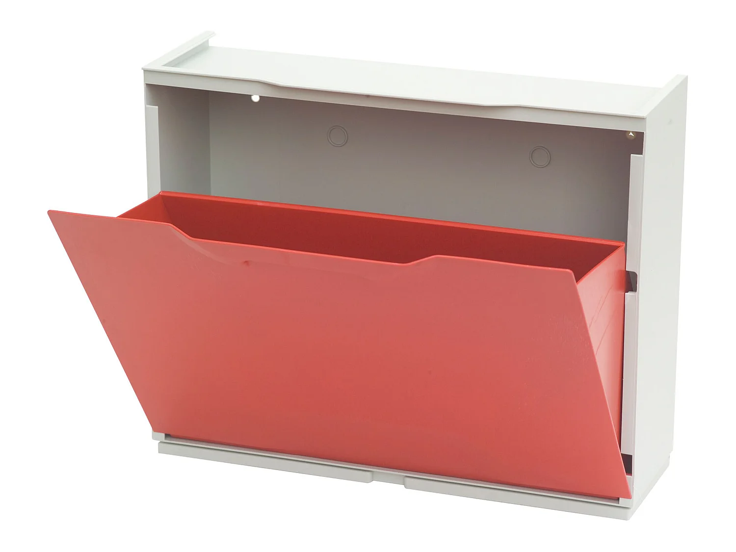 Étagère À Chaussures En Polypropylène De Couleur Rouge, 40,1x51x17,3