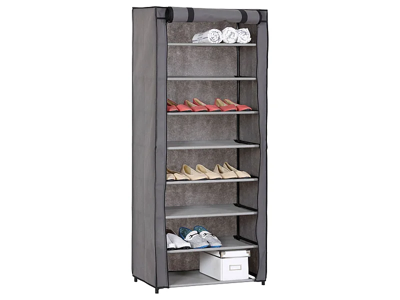 Meuble à chaussures en tissu TAMARA 8 tablettes