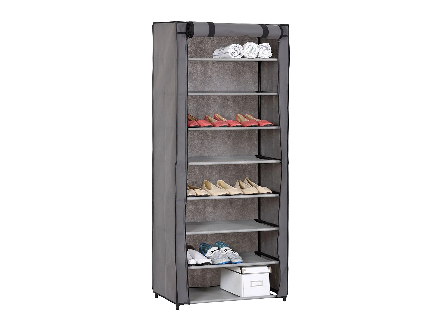 Meuble à chaussures en tissu TAMARA 8 tablettes