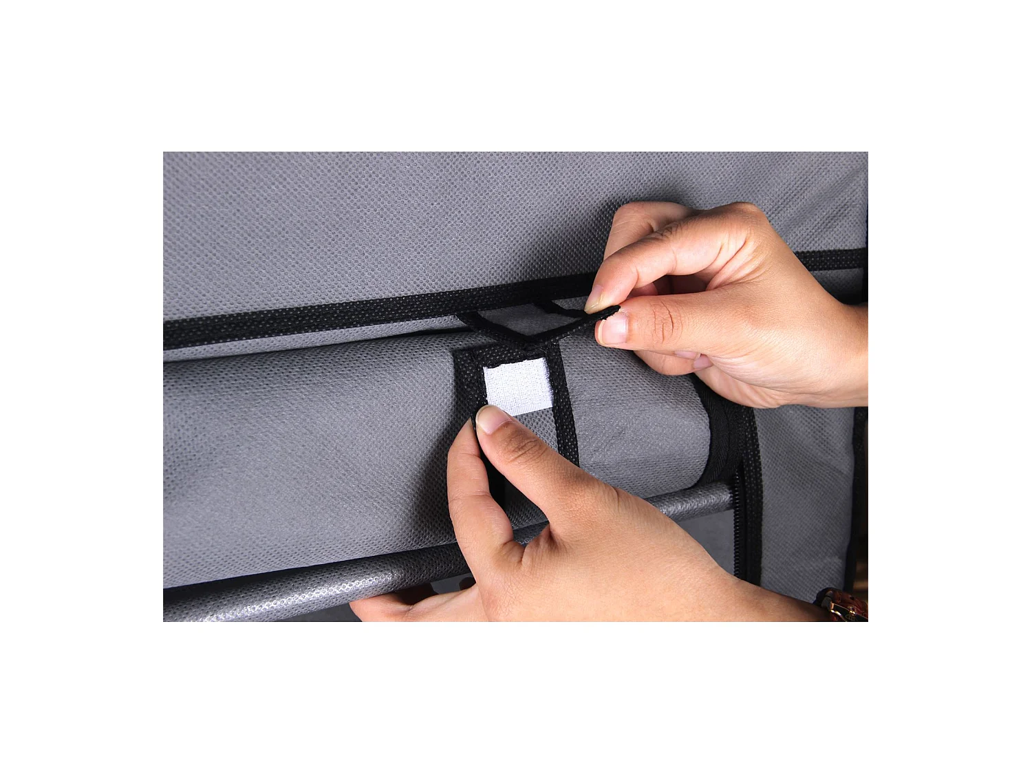 Meuble à chaussures en tissu TAMARA 8 tablettes