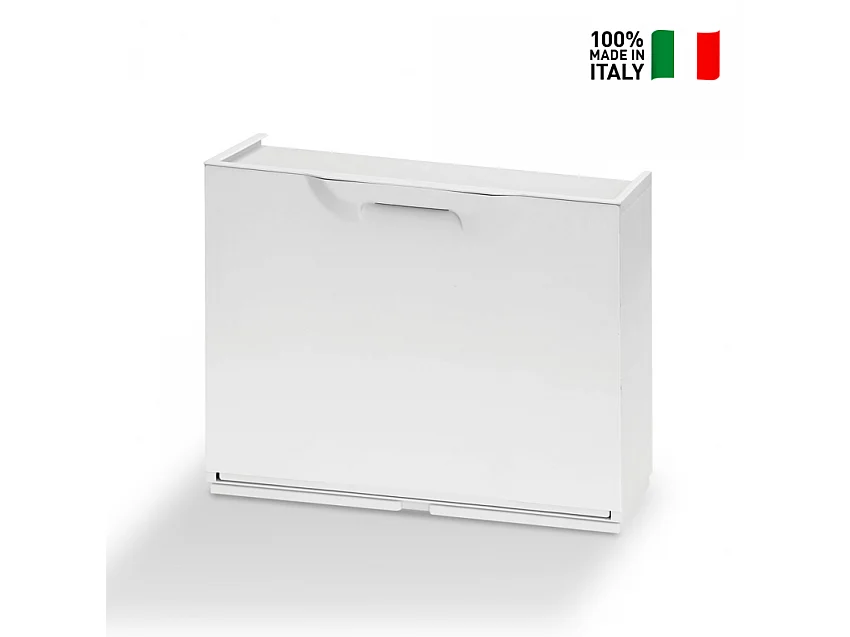 Zapatero de diseño moderno ahorra espacio 51x17x40cm - Blanco