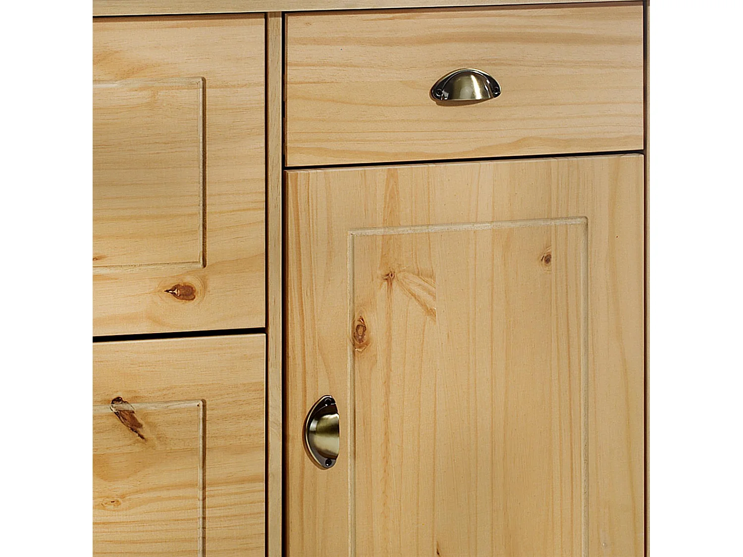 Meuble à chaussures COLMAR armoire rangement avec 2 abattants 1 tiroir et 1 porte avec 1 étagère, en pin massif finition cirée