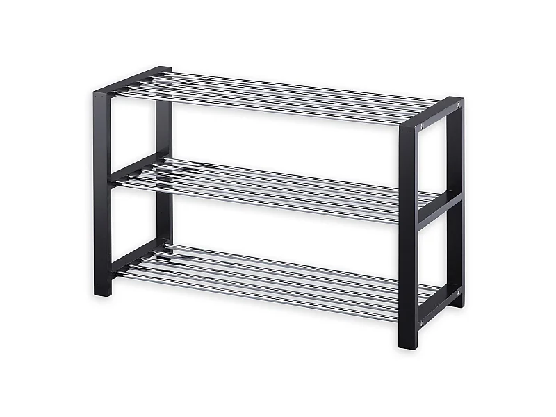 Etagère à chaussures ARINA 3 tablettes noir