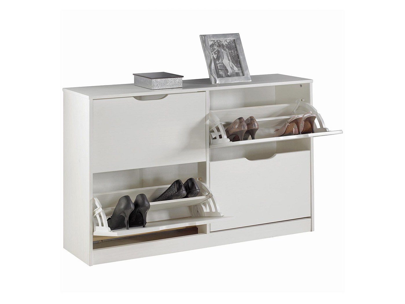 ARM0805RBB-ARMOIRE CABINE DE RANGEMENT LASURÉE COULEUR BLEUE ET BLANCHE Equipee De 3 Etageres