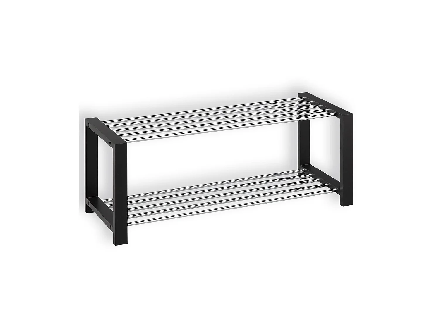 Etagère à chaussures ARINA 2 tablettes noir