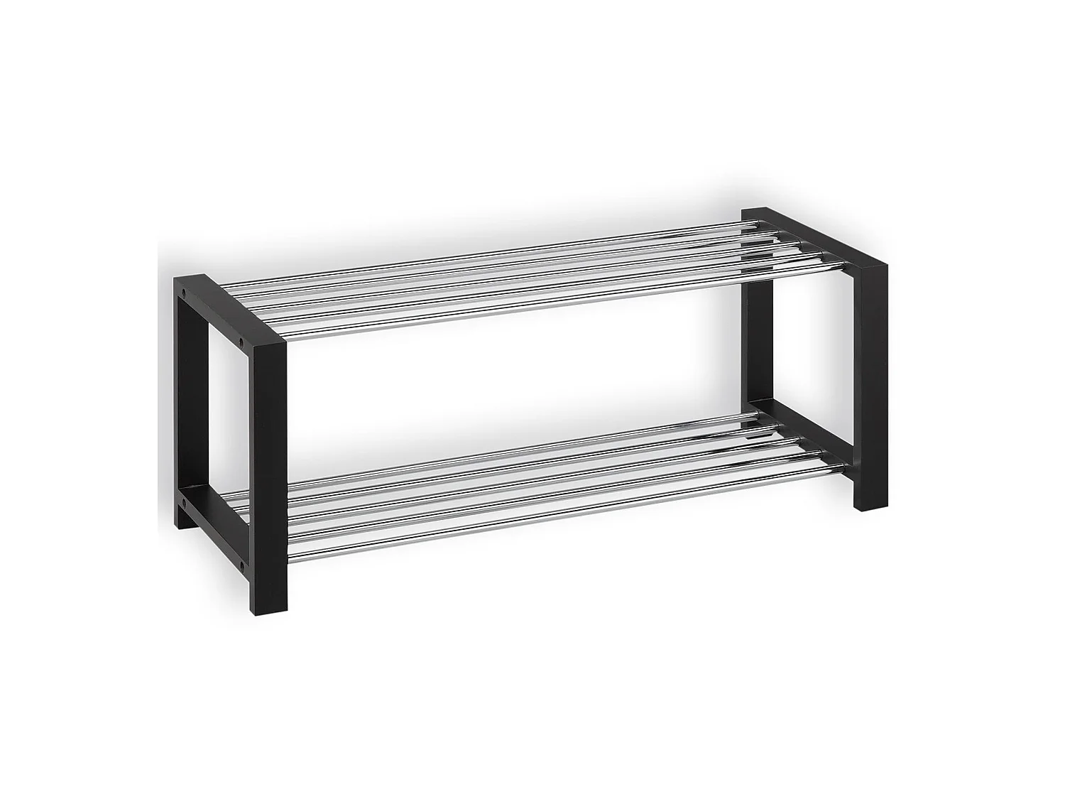 Etagère à chaussures ARINA 2 tablettes noir