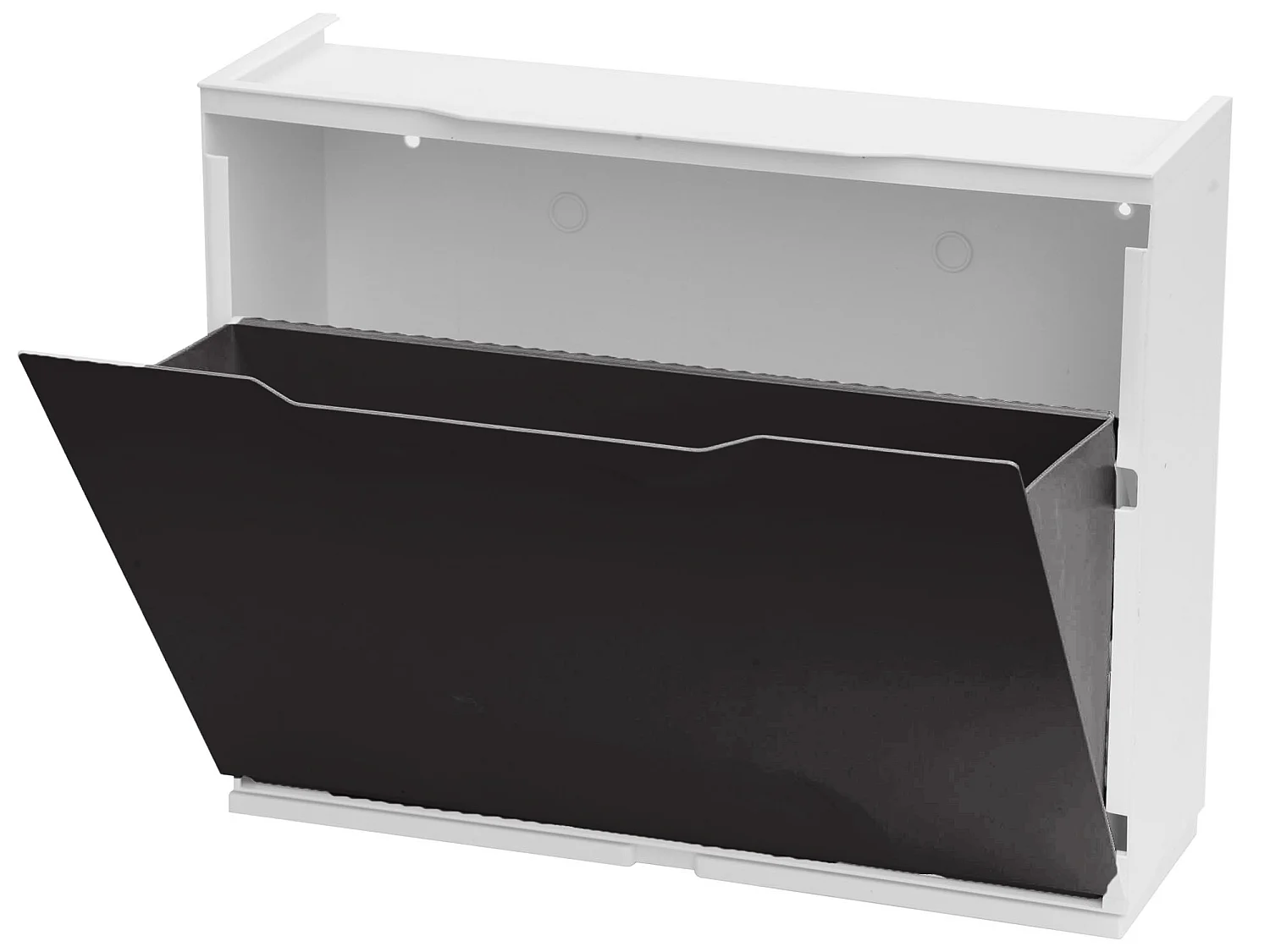 Lot De 2 Étagères À Chaussures En Polypropylène Couleur Noir, 40,1x51x17,3