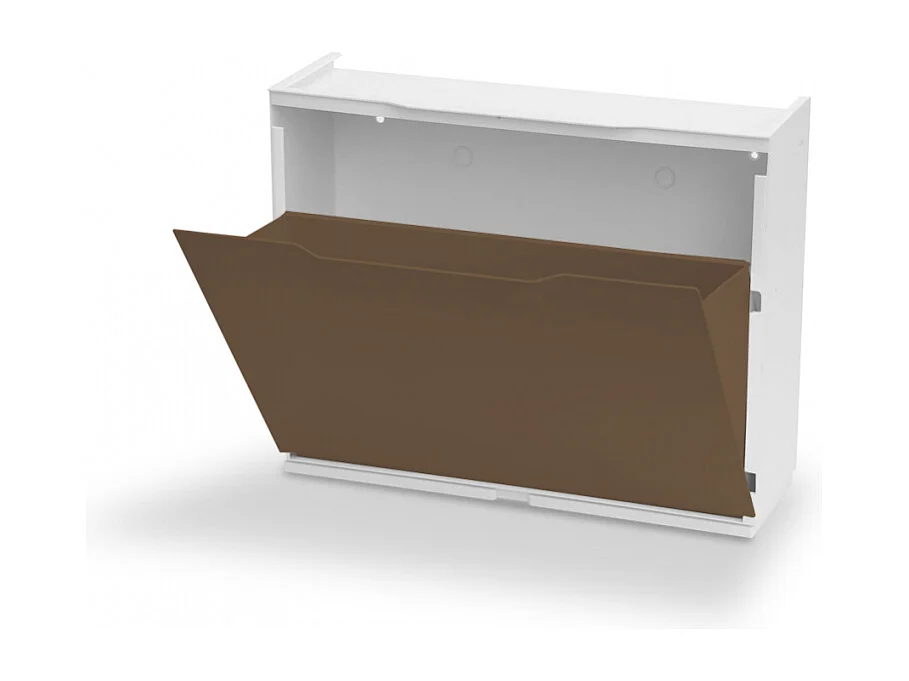 Porte-chaussures En Polypropylène De Couleur Marron, 40,1x51x17,3