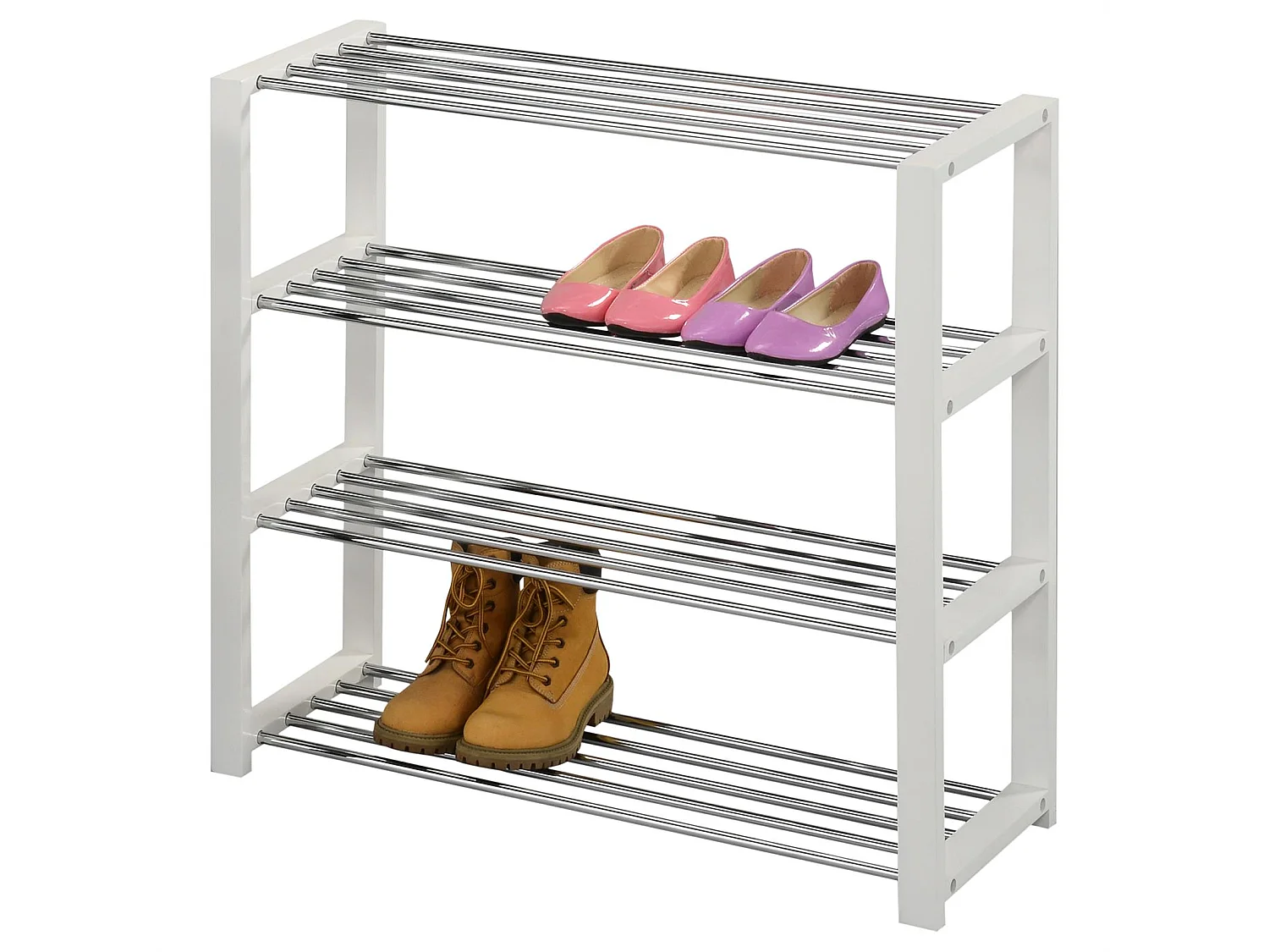 Etagère à chaussures ARINA 4 tablettes blanc