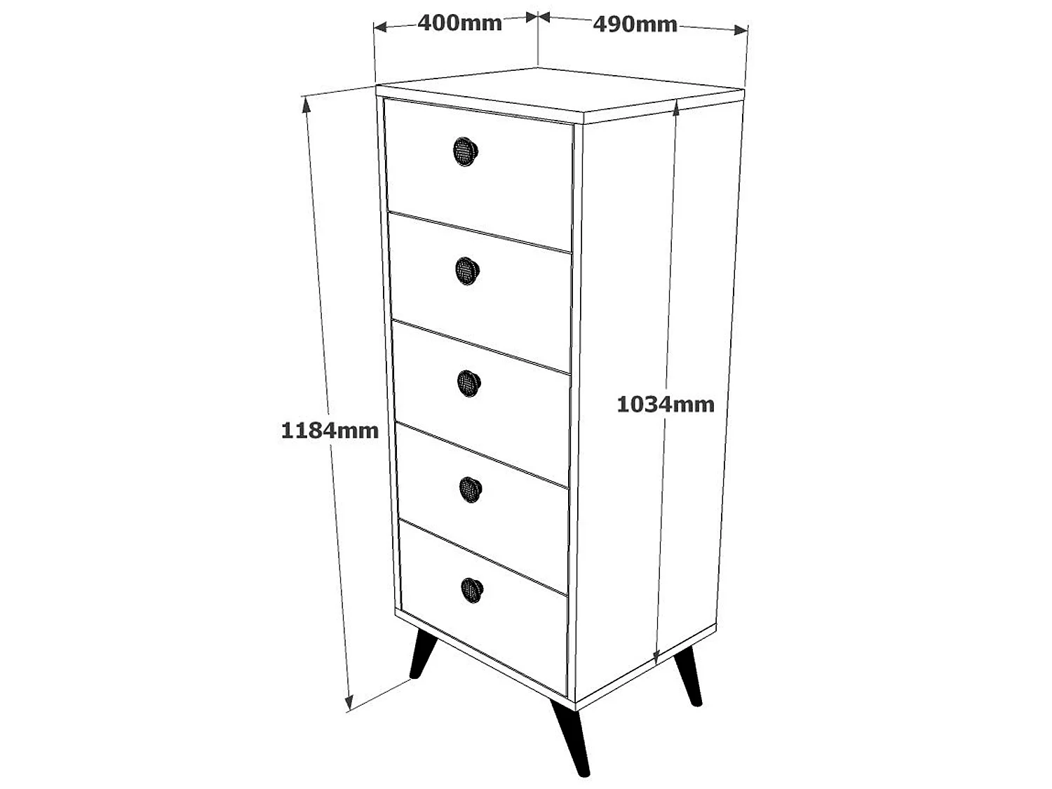 Meuble En Bois Noir Avec Panneaux De Particules 100% Mélaminés. 49x118,4x40
