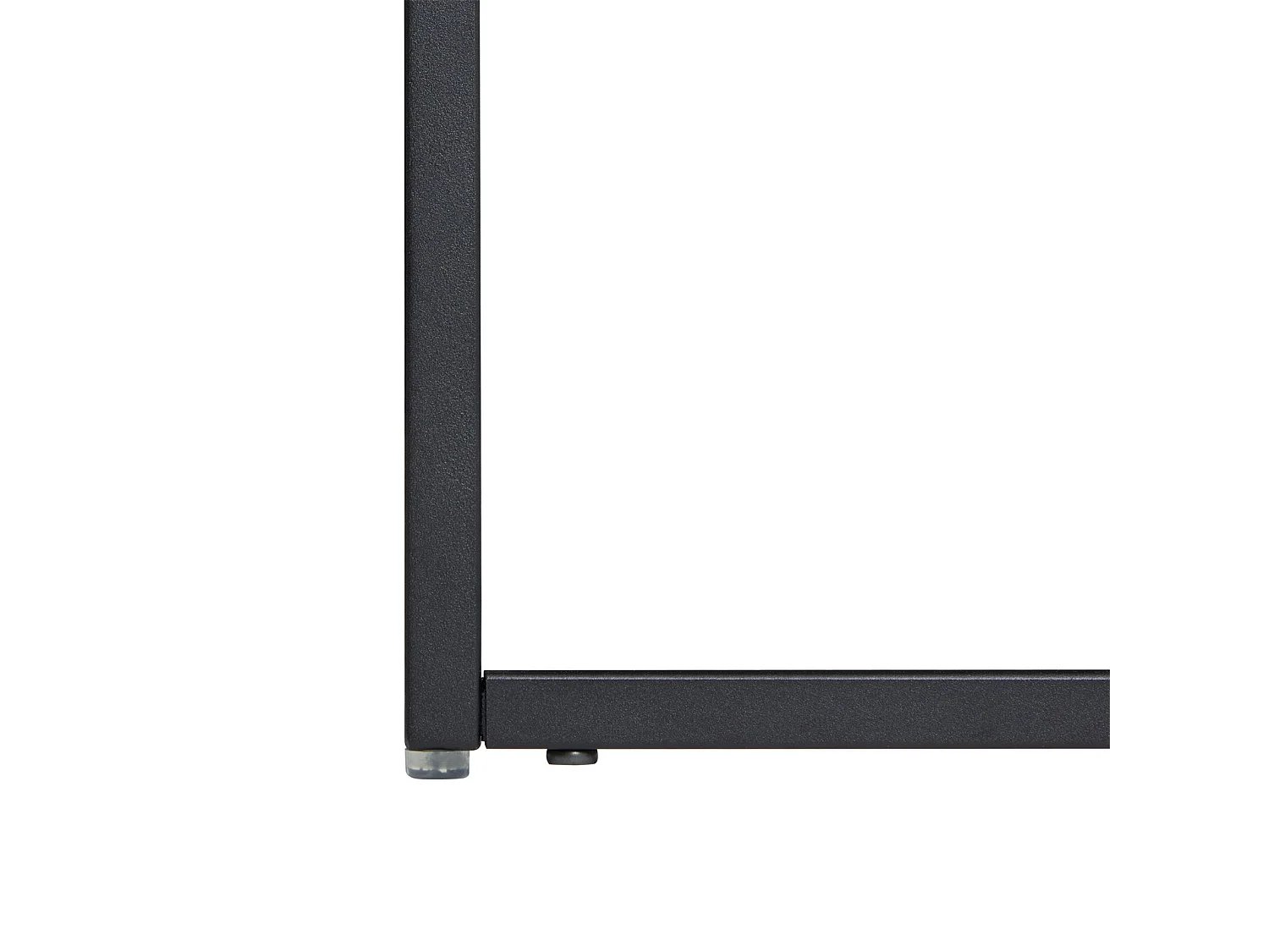 Table d'appoint FLORA sellette bout de canapé style industriel, plateau carré de 30 x 30 cm et structure en métal de coloris noir