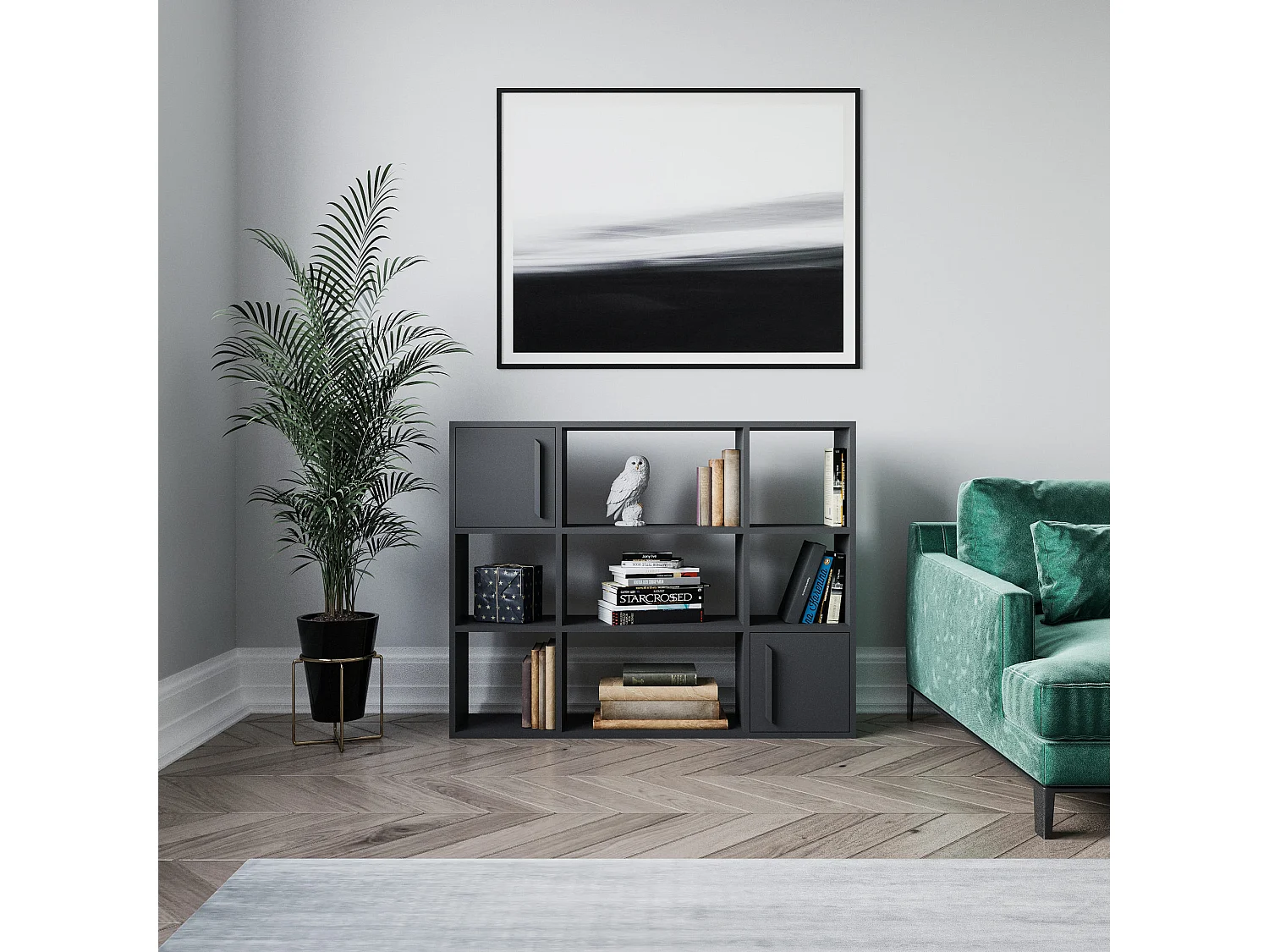 Étagère Pour Livres 100%  Panneaux De Particules Couleur Anthracite 120x25x93,6