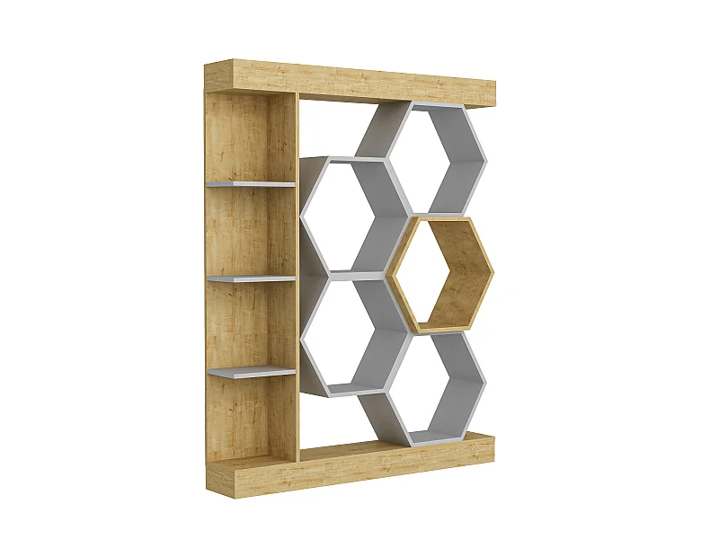 Étagère Pour Livres 100%  Panneaux De Particules Couleur Blanc Chêne 140x29,6x177,4