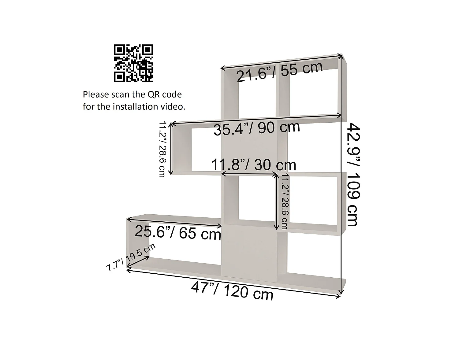 Étagère Pour Livres 100%  Panneaux De Particules Couleur Blanc. 120x19,5x109