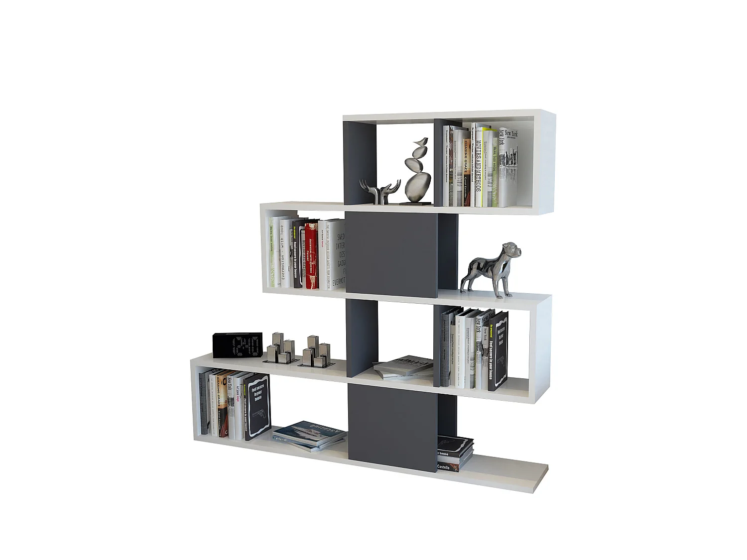 Étagère Pour Livres 100%  Panneaux De Particules Couleur Blanc. 120x19,5x109