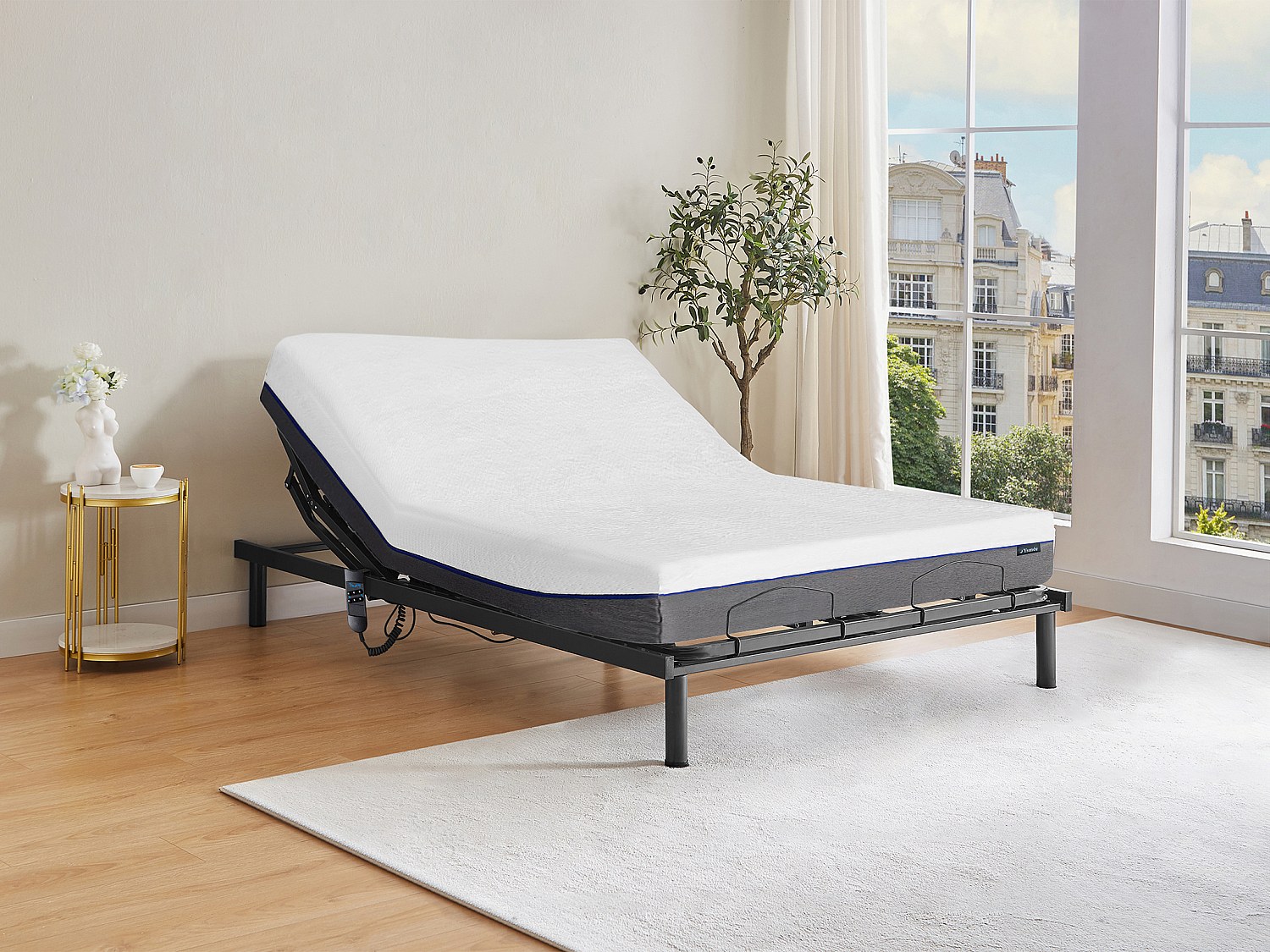 Vente-unique Relaxbett Elektrisch - Matratzen Mit Memory Schaum - Jimbaran Ii Von YsmÉE - Mit Okin-Motor - 140 X 200 Cm