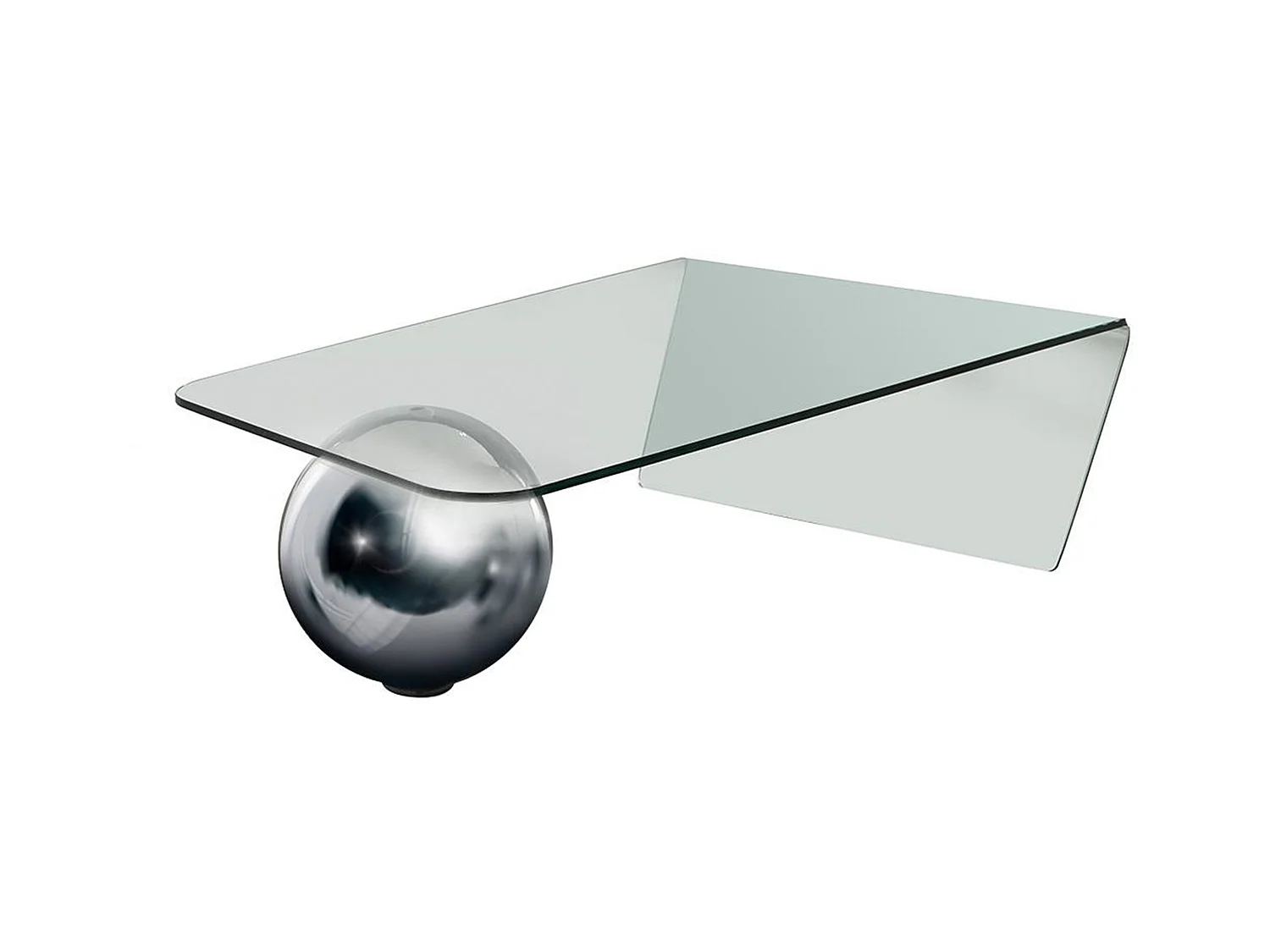 Table basse MUNDO - Verre trempé et acier