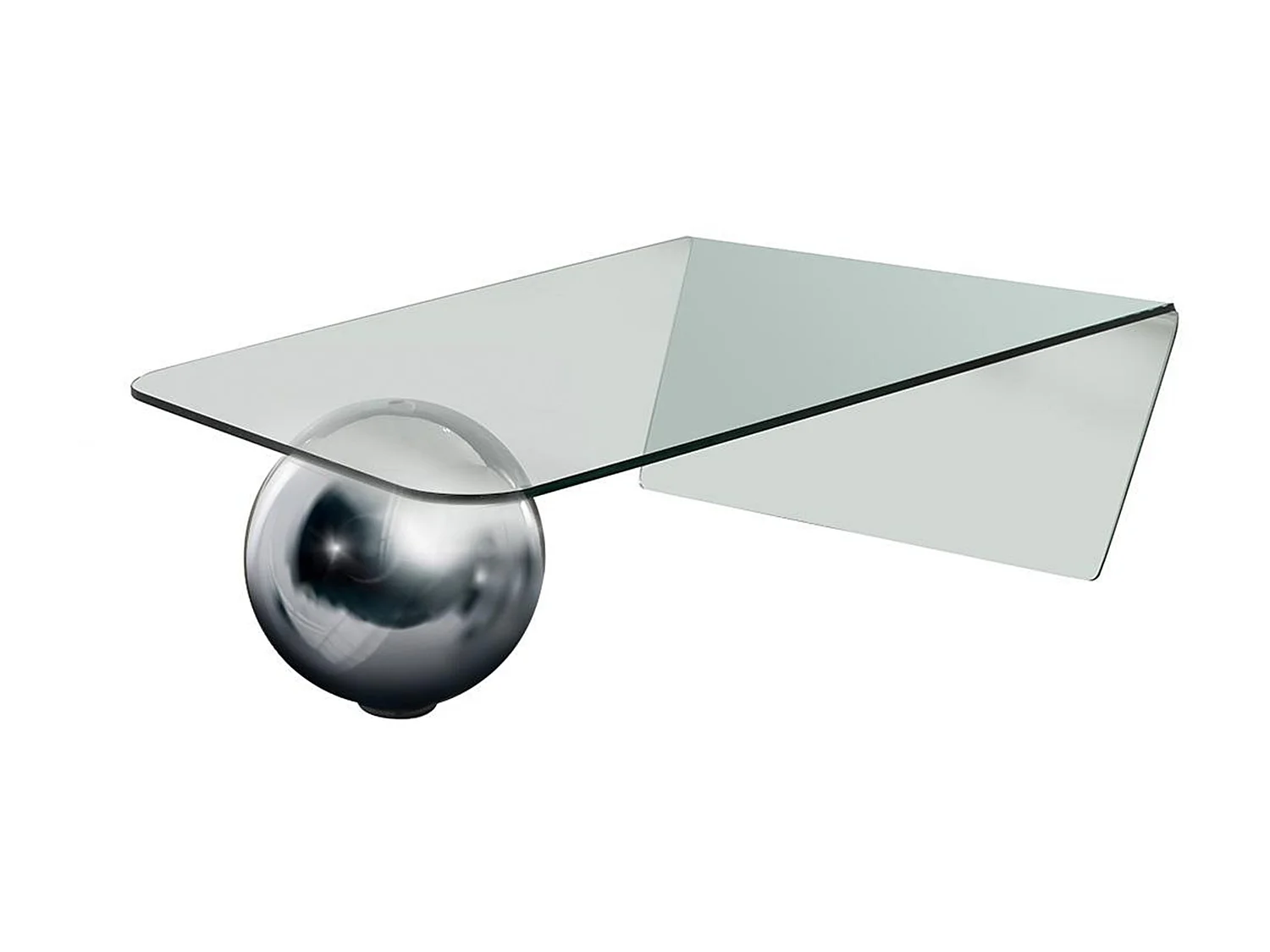 Table basse MUNDO - Verre trempé et acier