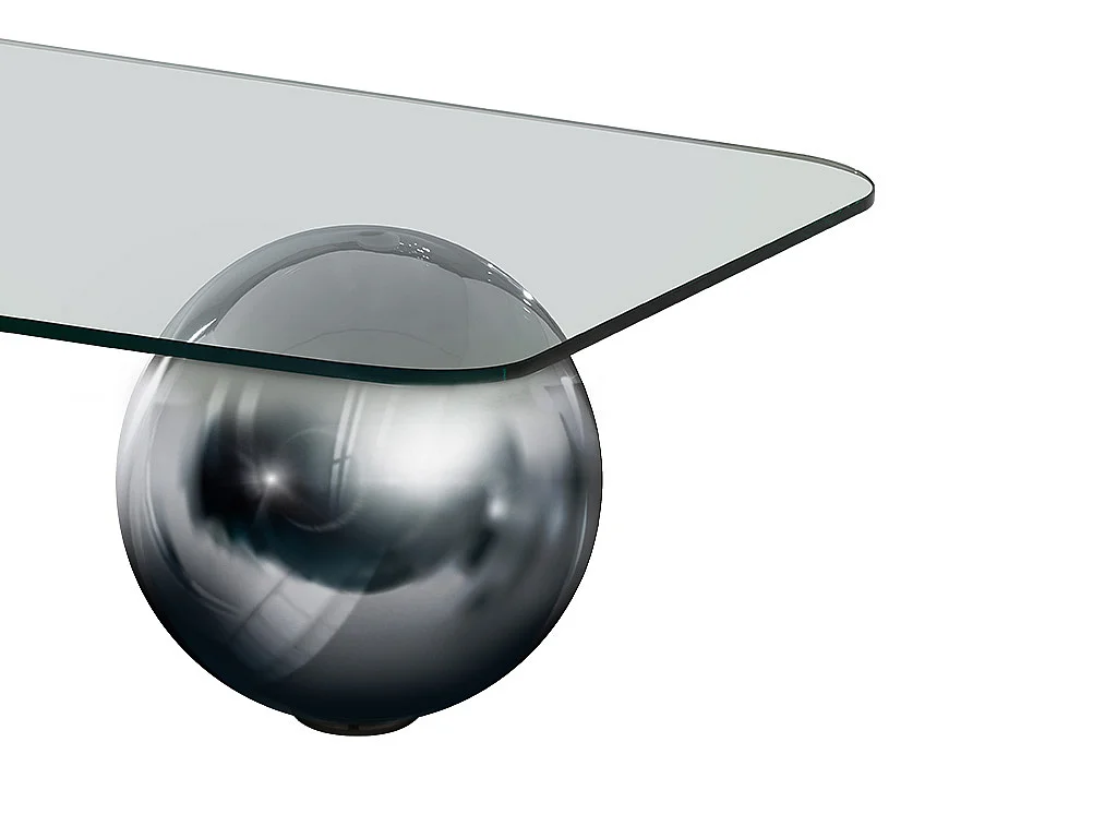 Table basse MUNDO - Verre trempé et acier