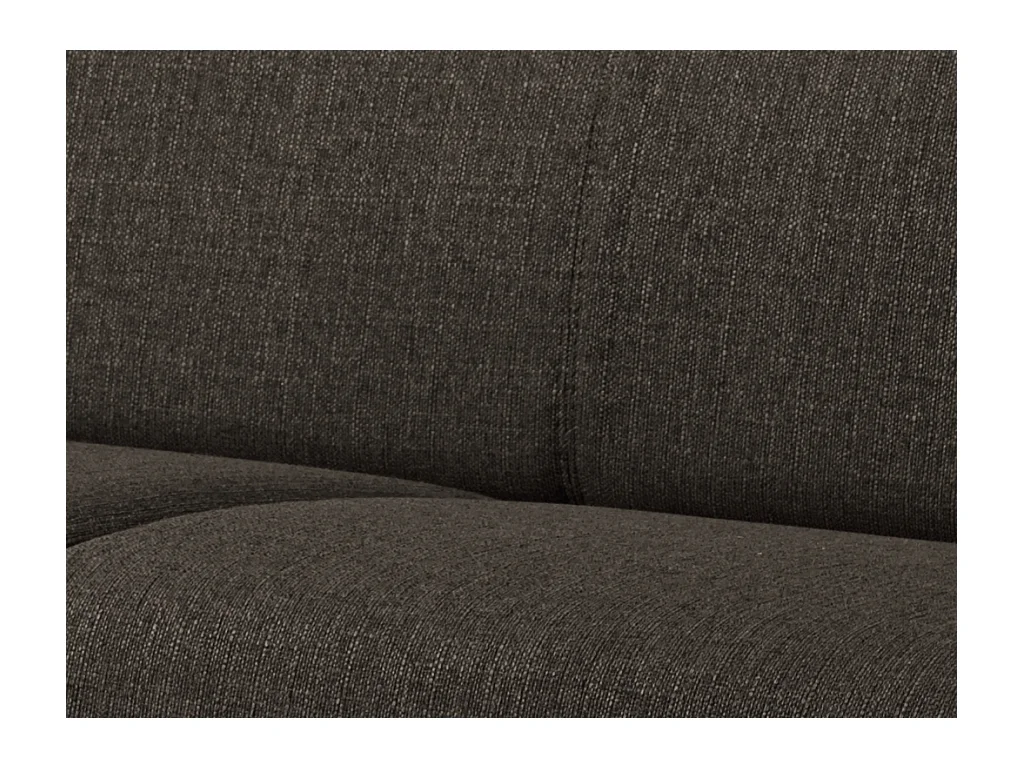 Canapé 3 places convertible express en tissu marron - Couchage 140 cm - Matelas 14 cm VIZIR