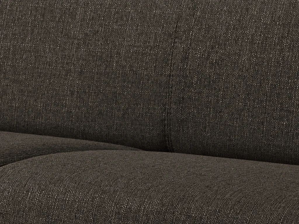 Schlafsofa 3-Sitzer - Liegefläche: 140 cm - Matratzenhöhe: 14 cm - Stoff - Braun - VIZIR
