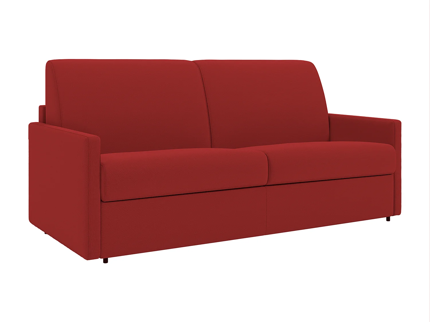 Divano letto 3 posti express Larghezza Materasso 140 cm Spessore 14 cm in Tessuto Rosso - - CALIFE