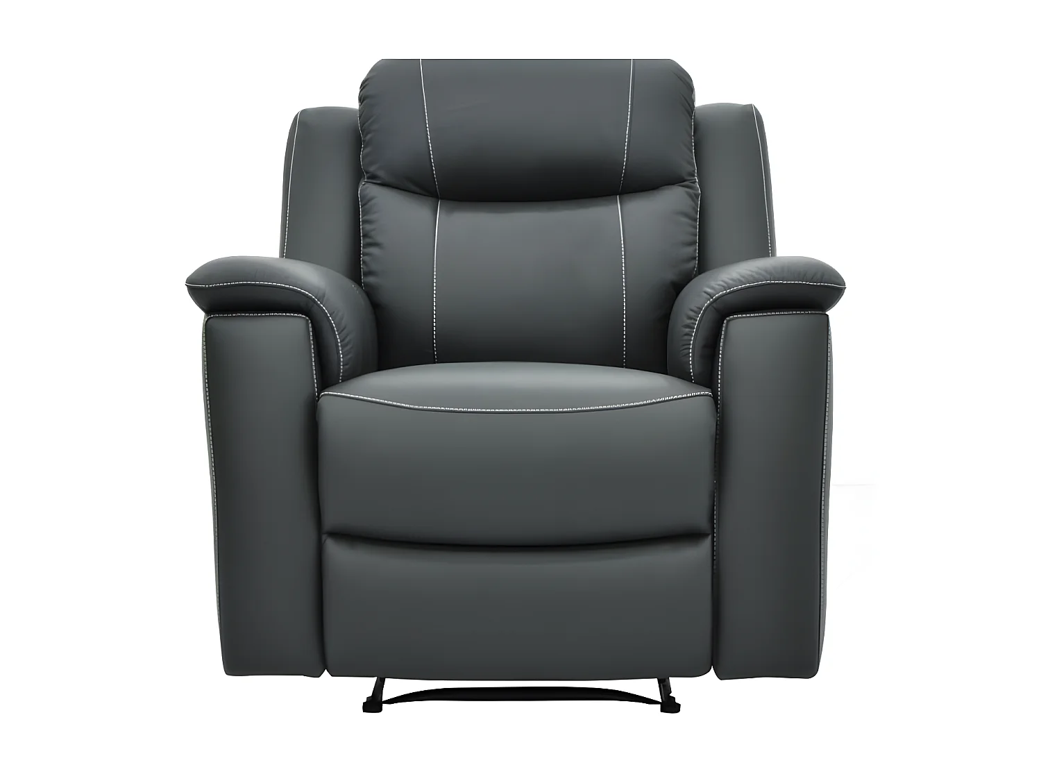 Canapé 3 places et un fauteuil relax  EVASION en cuir - Gris