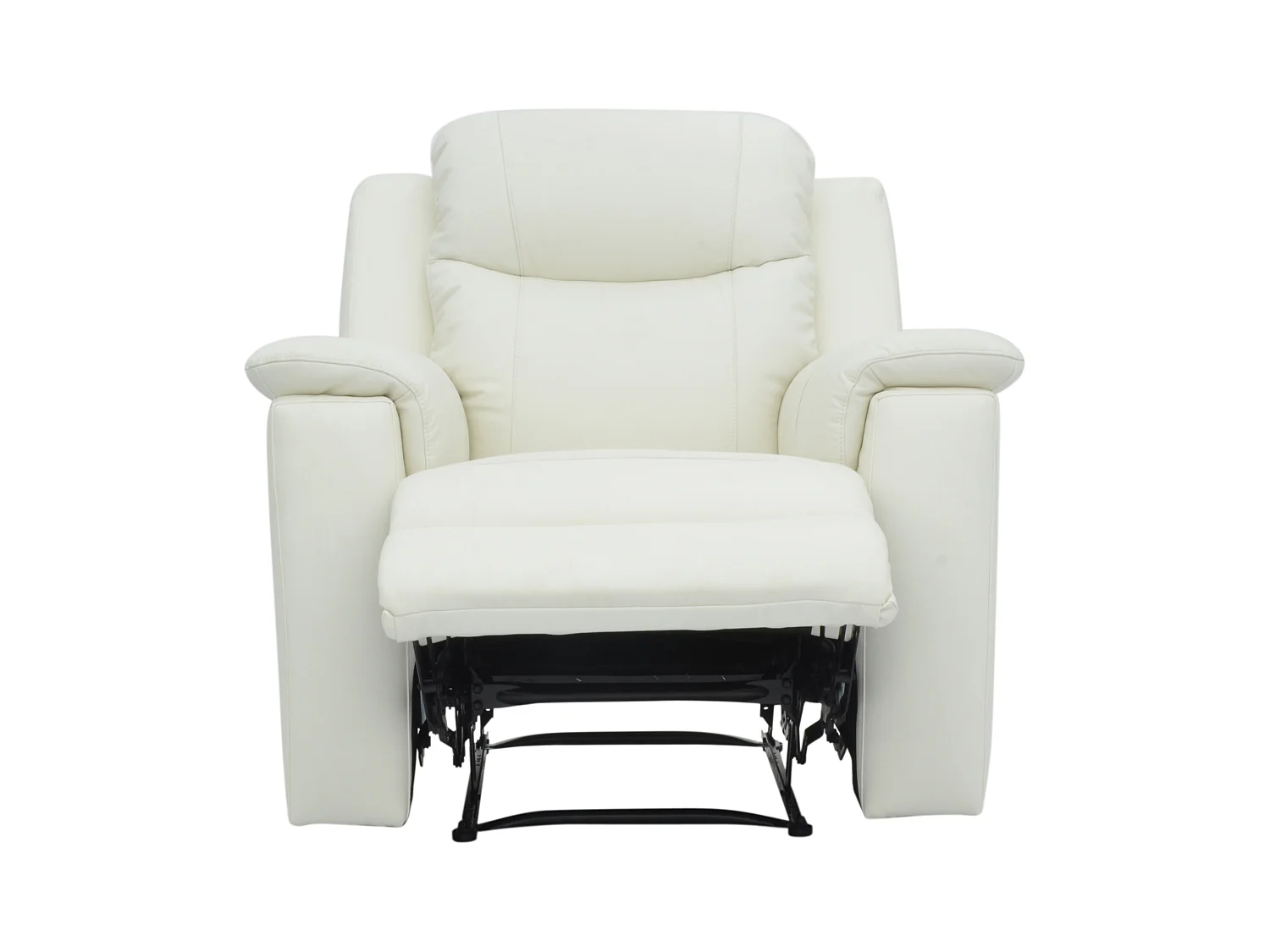 Canapés 3 places 2 places et un fauteuil relax EVASION en cuir - Blanc ivoire