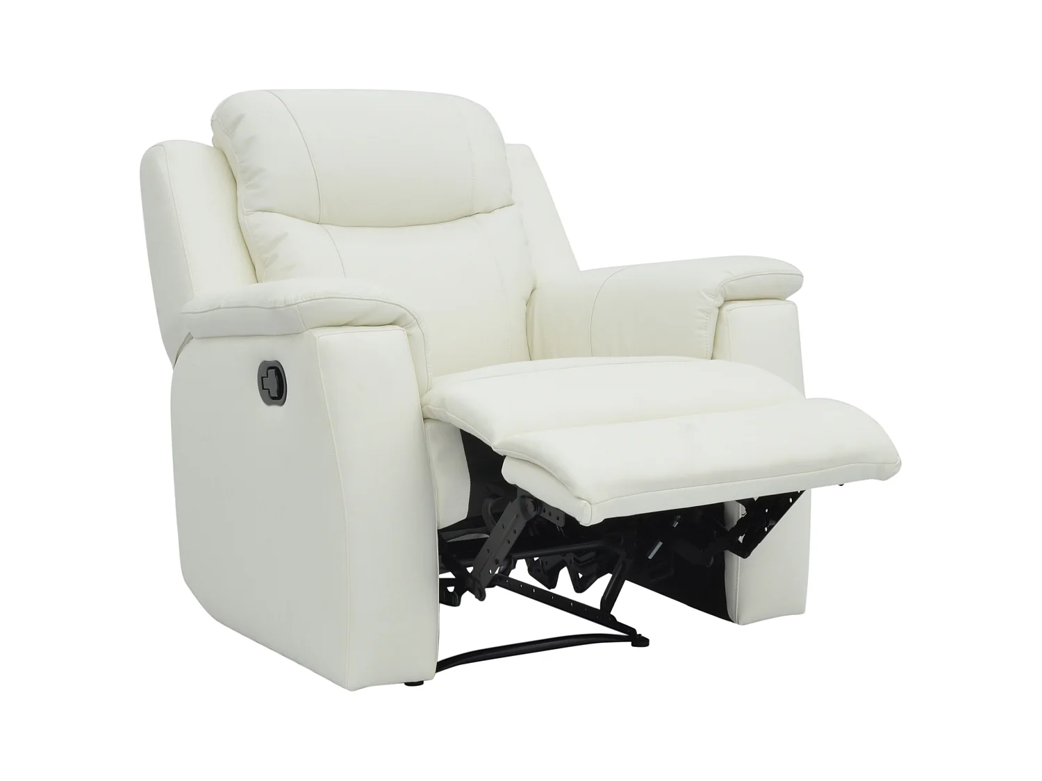 Canapés 3 places 2 places et un fauteuil relax EVASION en cuir - Blanc ivoire