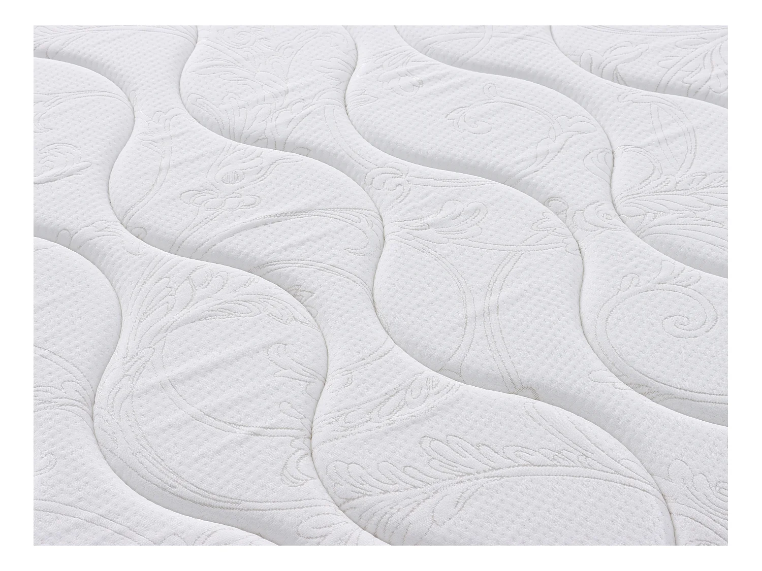 90 x 200 cm sett med spileramme + 20 cm tykk madrass med fjærer i 3 soner og memory foam - WOLKENTANZ fra YSMÉE