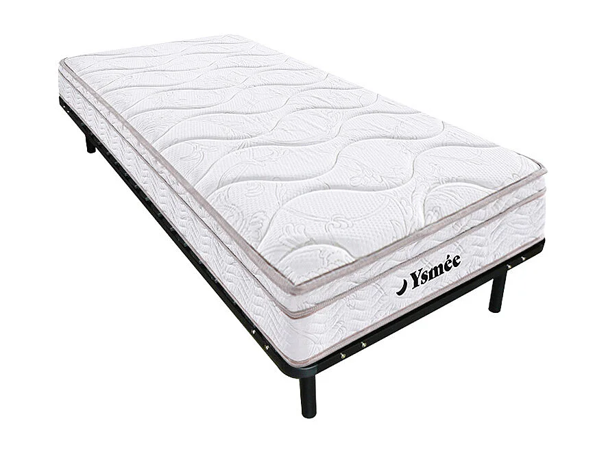 Set lattenbodem en matras met veren met 3 slaapzones en vormgeheugen WOLKENTANZ van YSMÉE - 90 x 200 cm