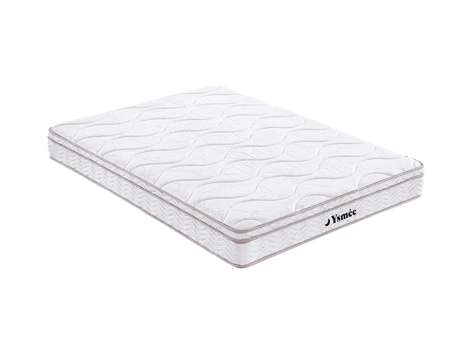 Seng med lamelbund og madras 140 × 190 cm 3-zoner springmadras med memory foam tykkelse 20 cm WOLKENTANZ fra YSMÉE