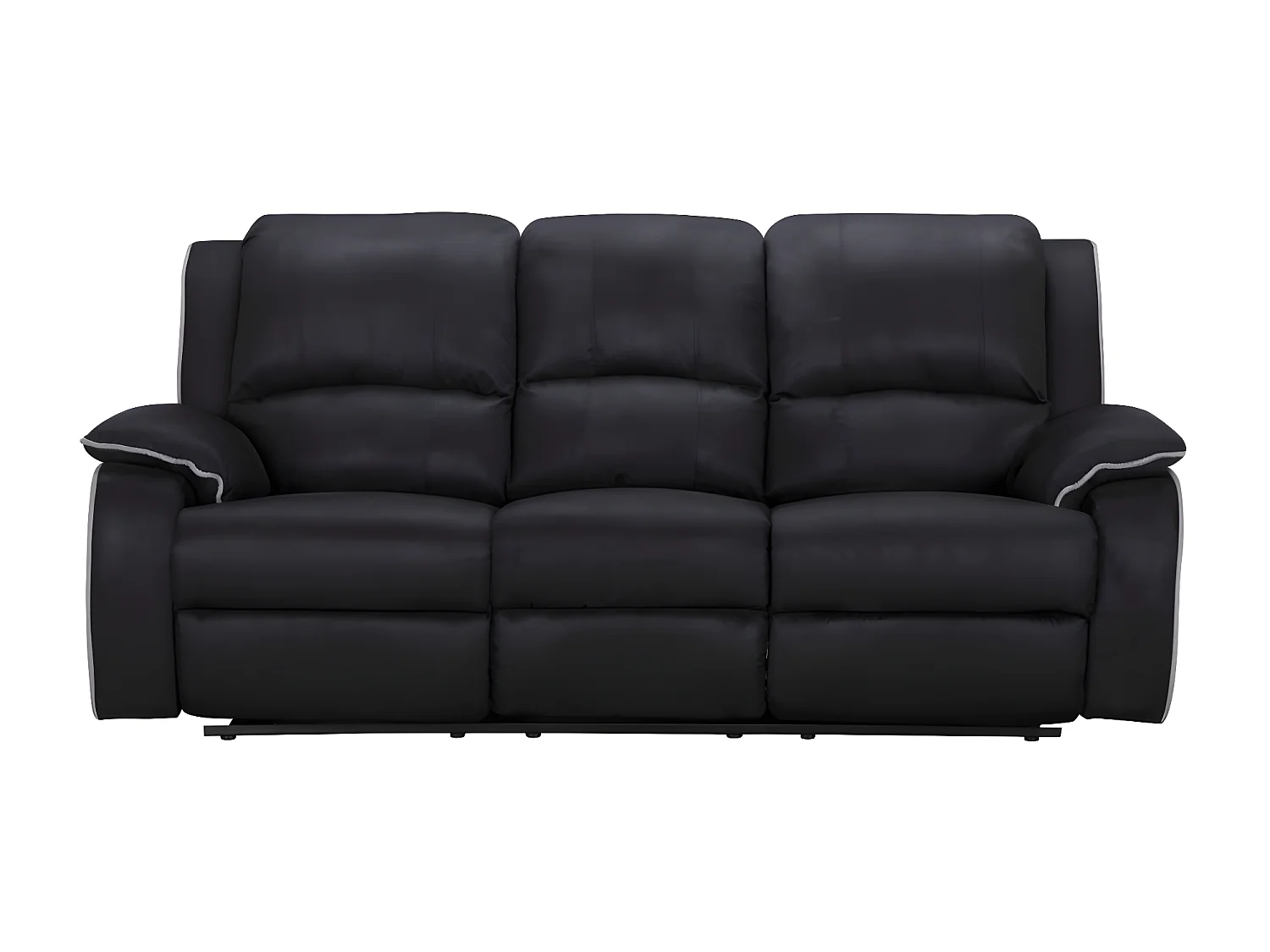 Driezits relaxbank microvezel HERNANI - zwart