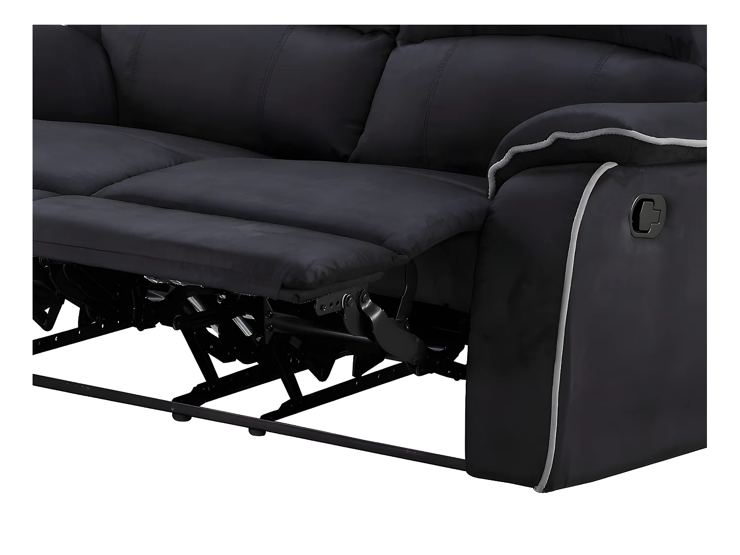Relaxsofa 2-Sitzer - Microfaser - Schwarz - HERNANI