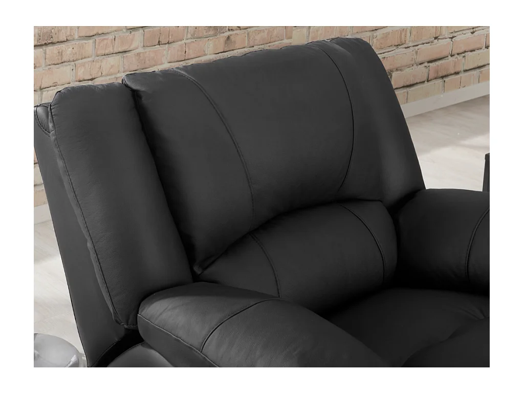 Relaxsessel Fernsehsessel - Leder - Schwarz - AROMA