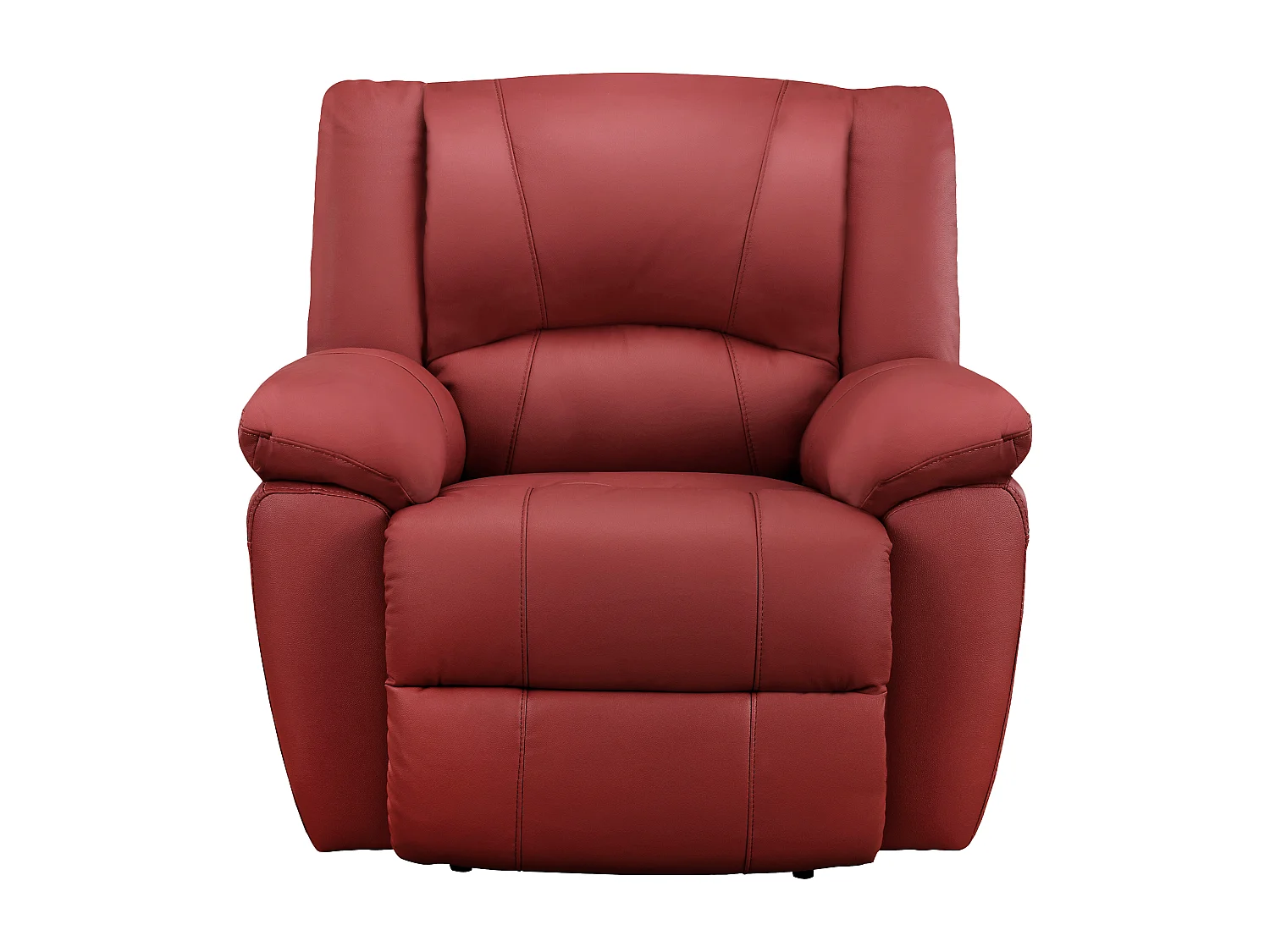 Elektrisk reclinerfåtölj röd läder AROMA