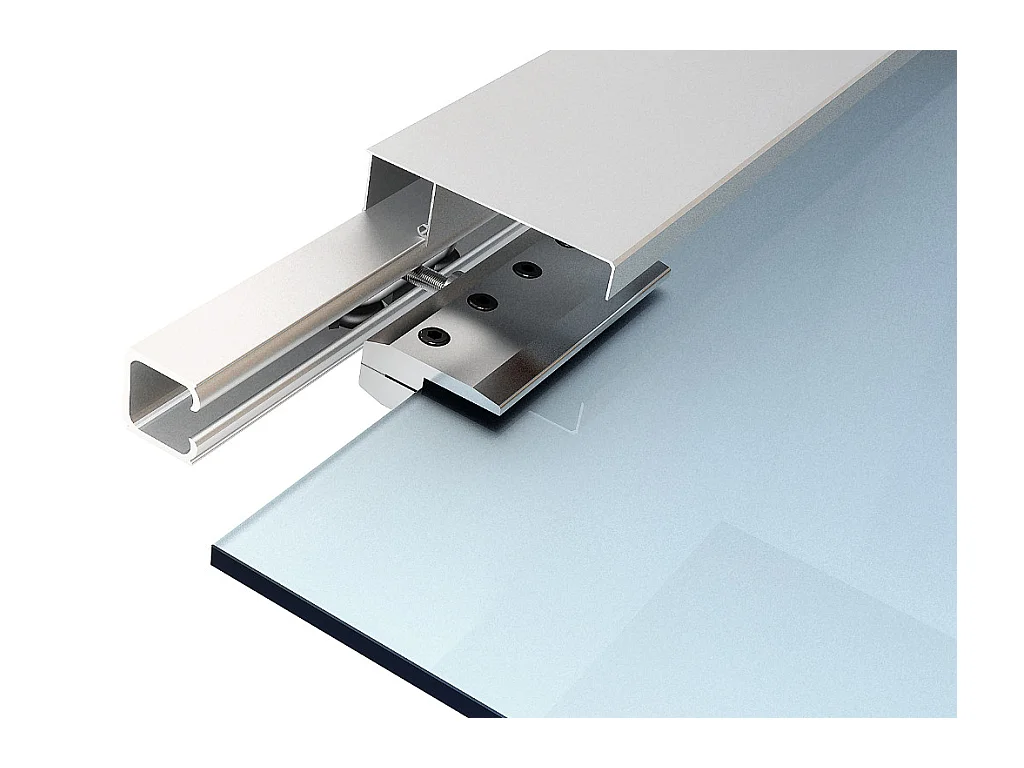 Puerta corredera con aplique HEIDI - Altura 205 x Ancho 83 cm - Cristal templado