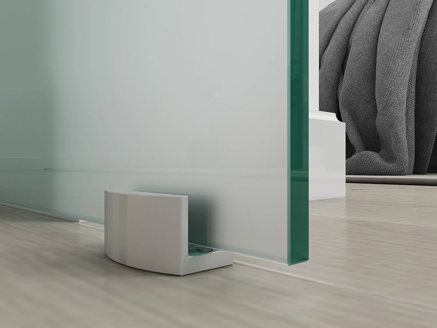 Schiebetür mit Laufschienensystem - 205 x 83 cm - Sicherheitsglas - HEIDI