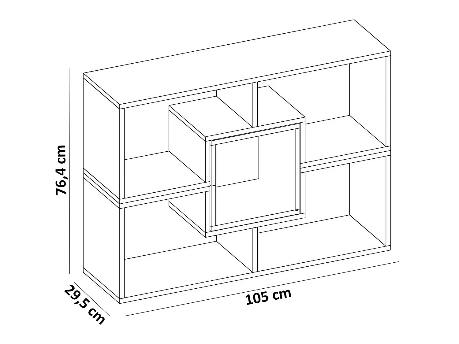 Étagère Pour Livres 100%  Panneaux De Particules Couleur Blanc 105x76,4x29,5