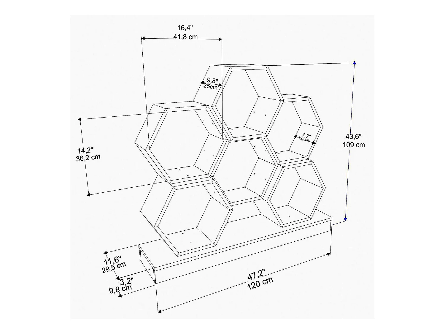 Étagère Pour Livres 100%  Panneaux De Particules Couleur Blanc Chêne 120x29,5x109