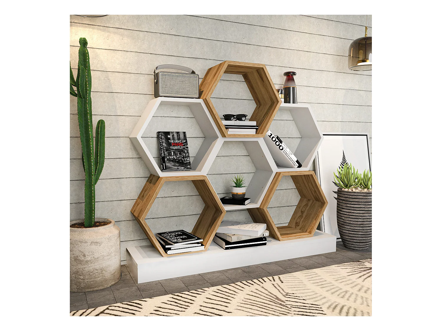 Étagère Pour Livres 100%  Panneaux De Particules Couleur Blanc Chêne 120x29,5x109