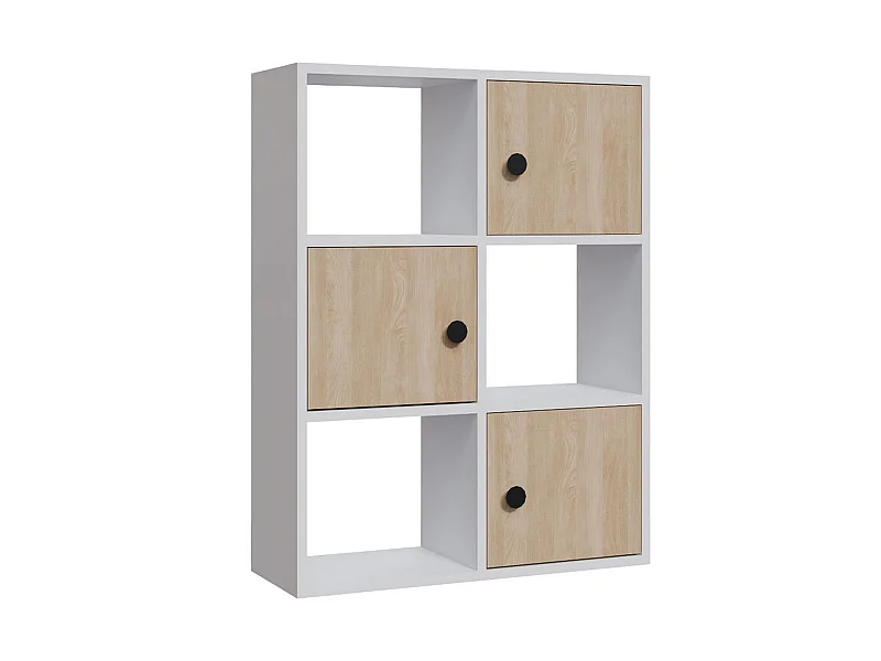 Étagère Pour Livres 100%  Panneaux De Particules Couleur Blanc Chêne. 72x25x93