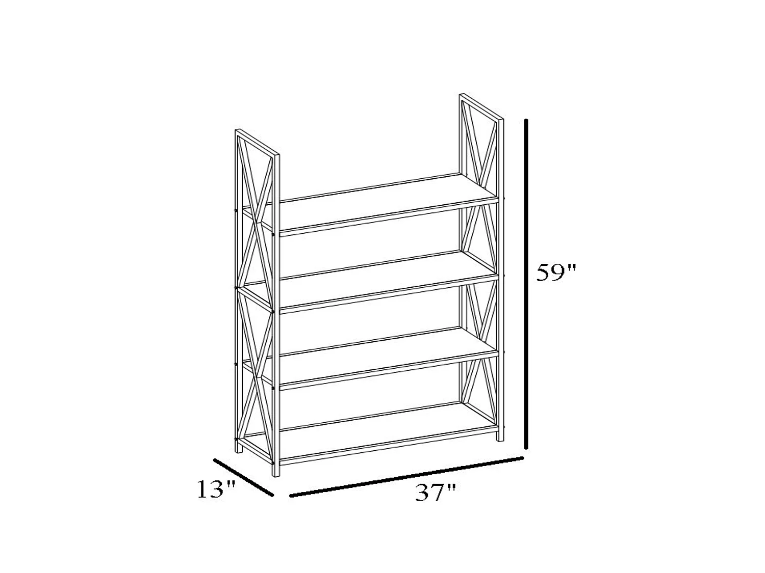 Étagère Pour Livres 100%  Panneaux De Particules Couleur Noyer Noir. 94x33x150