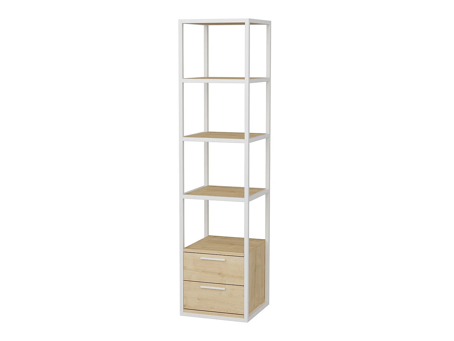 Étagère Pour Livres 100%  Panneaux De Particules Couleur Blanc Chêne. 39x39x160