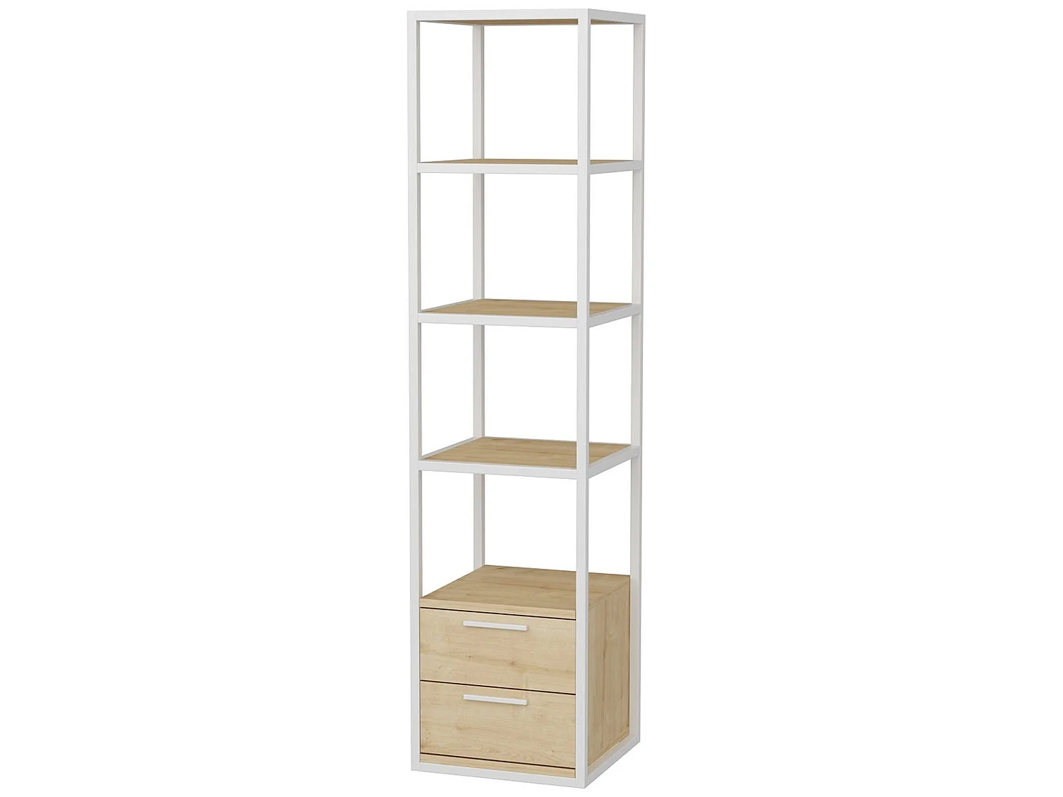 Étagère Pour Livres 100%  Panneaux De Particules Couleur Blanc Chêne. 39x39x160