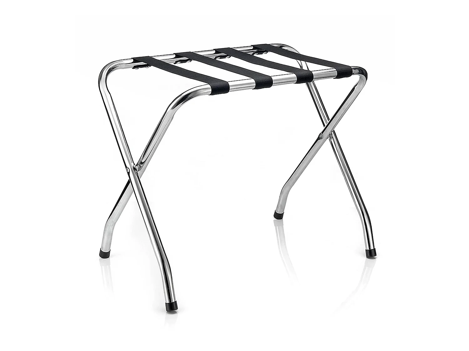 Porte-valise LUGGAGE en métal chromé, support-bagages accessoire de chambre hôtel pour valise, support valise pliable